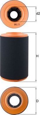 Воздушный фильтр Mahle. Артикул LX 3353