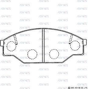Тормозные колодки Advics. Артикул SN610P