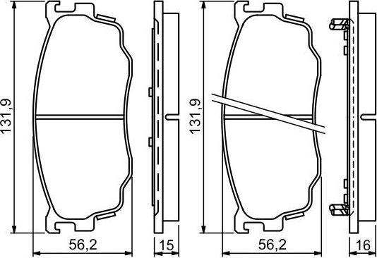 Тормозные колодки Bosch. Артикул 0 986 494 258