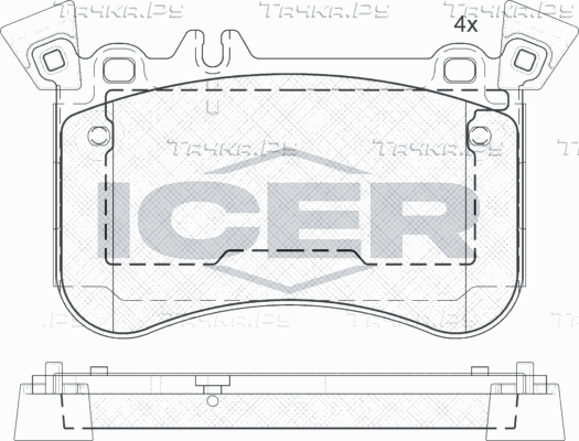 Тормозные колодки Icer. Артикул 182042-203