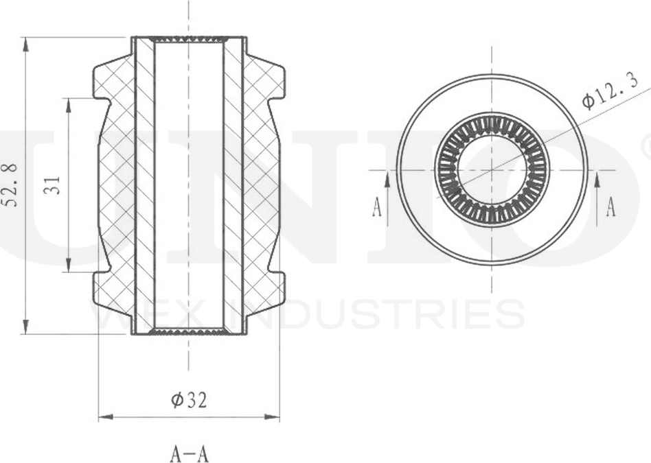 Сайлентблок рычага подвески (Unio). Артикул RMP-20529