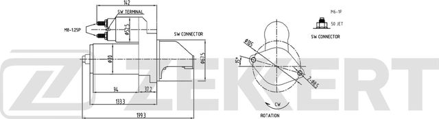 Стартер Zekkert для Opel Vectra C 2004-2005. Артикул AN-1064