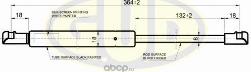 АМОРТИЗАТОР БАГАЖНИКА VOL S 80 05/98- 310N L=364/132MM G.U.D GGS020528 G.U.D.. Артикул GGS020528