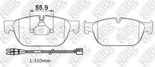 Тормозные колодки NiBK передние для Citroen DS4 2011-2015. Артикул PN42001W