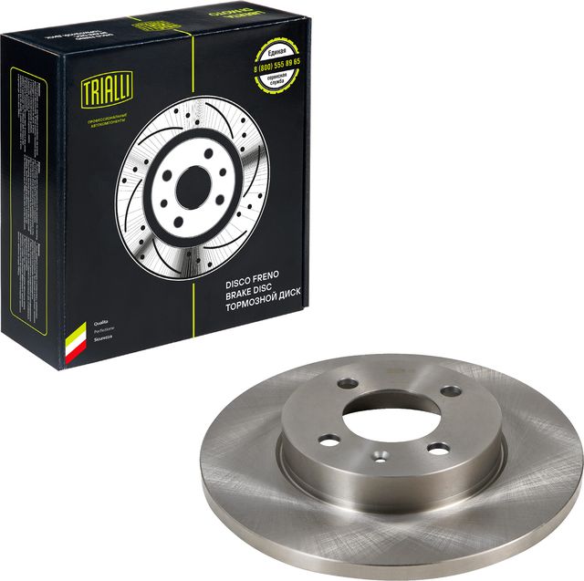 Тормозной диск Trialli передний для Chery Amulet (A15) I 2003-2014. Артикул DF 180124