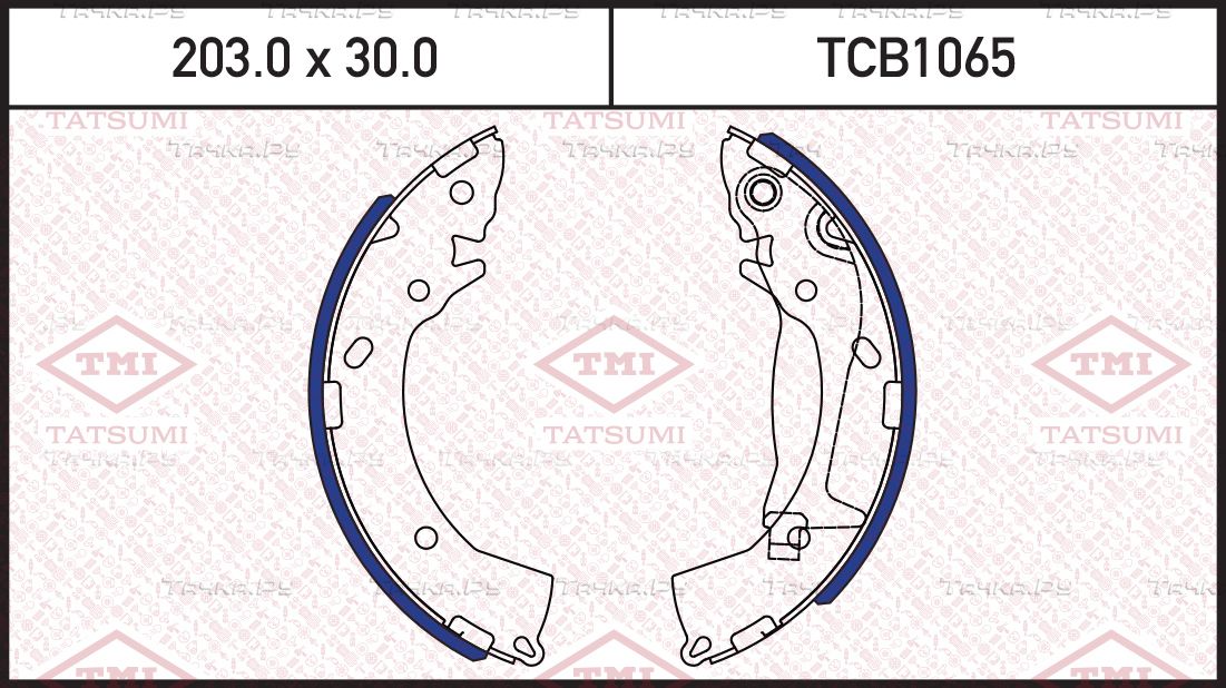 Колодки тормозные HYUNDAI GETZ 02- задн. (Tatsumi). Артикул TCB1065