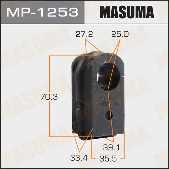 Втулки стабилизатора Masuma передние для Nissan Murano Z50 2003-2008. Артикул MP-1253