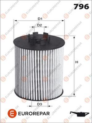 Масляный фильтр Eurorepar для Opel Zafira A 1999-2005. Артикул E149199