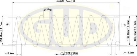 Пружина подвески G.U.D. задняя для BMW 5 IV (E39) 1995-2003. Артикул GCS208425
