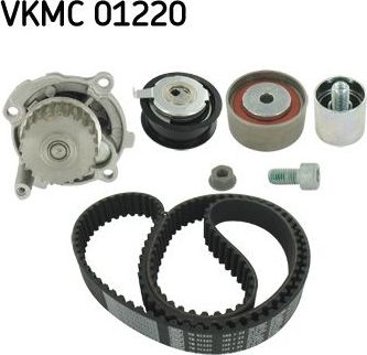 Помпа (водяной насос) с комплектом ремня ГРМ SKF. Артикул VKMC 01220