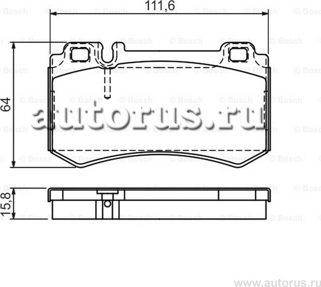 Колодки тормозные дисковые (Bosch). Артикул 0986494356