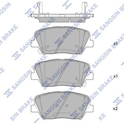 Тормозные колодки Sangsin Hi-Q. Артикул SP4227