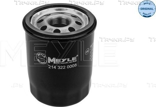 Масляный фильтр Meyle Original для Hyundai i20 II 2014-2026. Артикул 214 322 0008