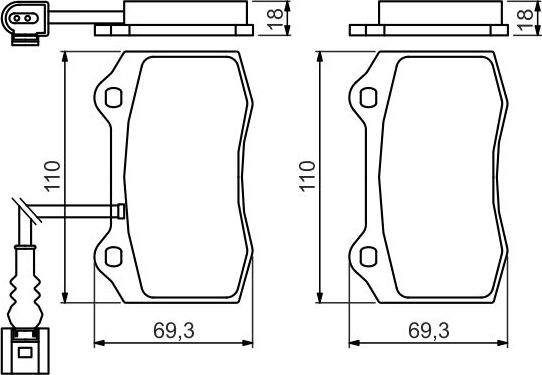 Тормозные колодки Bosch (Low-Metallic). Артикул 0 986 494 367