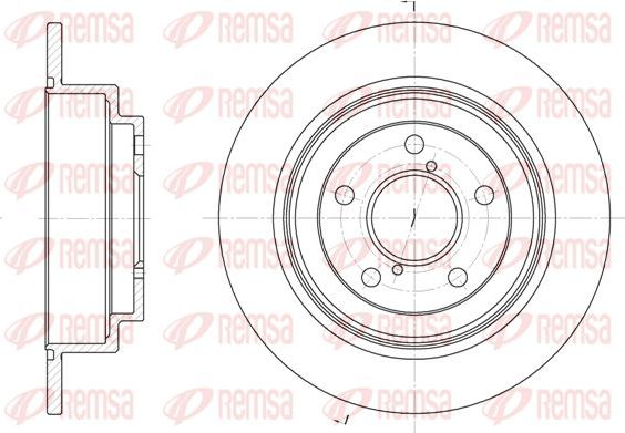 Тормозной диск Remsa задний для Subaru Forester I 1998-2002. Артикул 6398.00