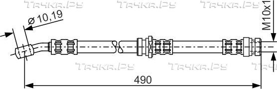 Тормозной шланг Bosch задний левый для Toyota Camry 40 (V40, XV40) 2006-2011. Артикул 1 987 476 076