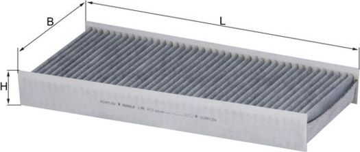 Салонный фильтр Mahle-Knecht. Артикул LAK 412