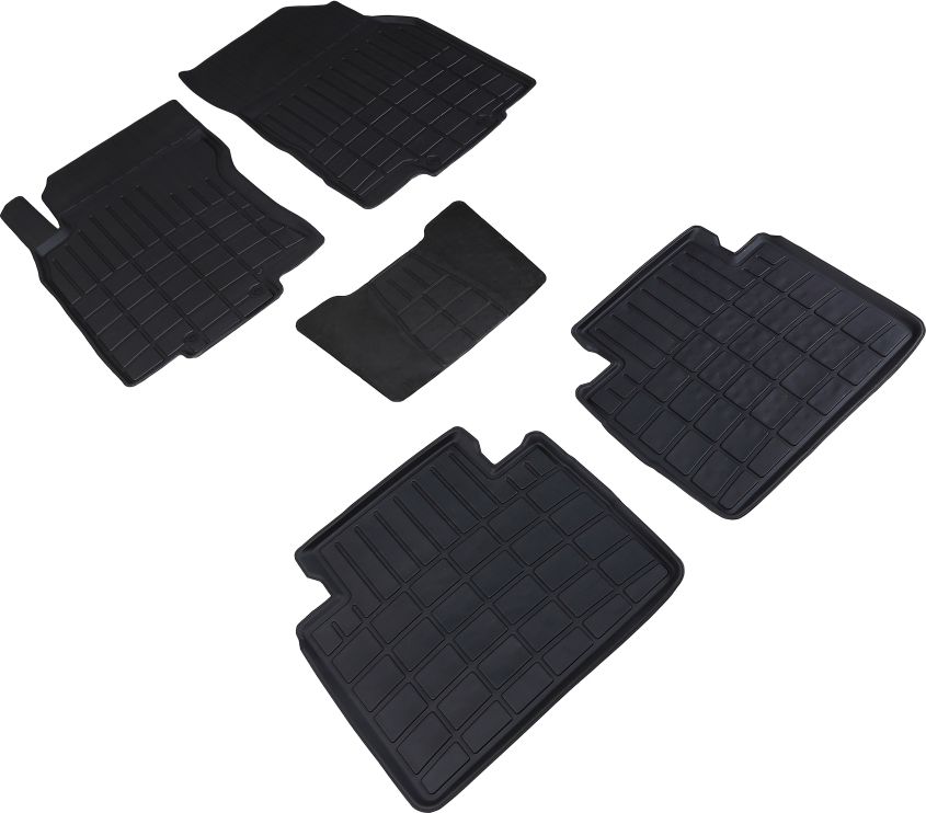 Коврики резиновые Seintex со стандартным бортиком для салона Nissan X-Trail Т-32 2015-2026. Артикул 89311
