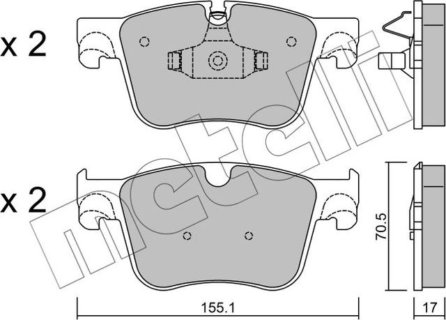 Тормозные колодки Metelli. Артикул 22-0985-0
