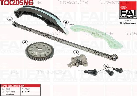 Цепь ГРМ FAI AutoParts верхний для Mitsubishi Mirage VI 2012-2026. Артикул TCK205NG