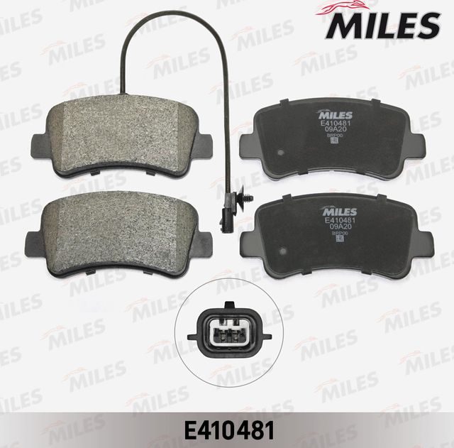 Тормозные колодки Miles (Low-Metallic) задние для Renault Master III 2014-2026. Артикул E410481