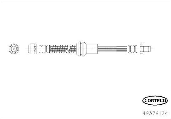 Тормозной шланг Corteco. Артикул 49379124