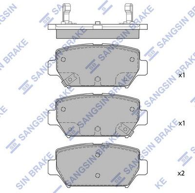 Тормозные колодки Sangsin Hi-Q. Артикул SP4394