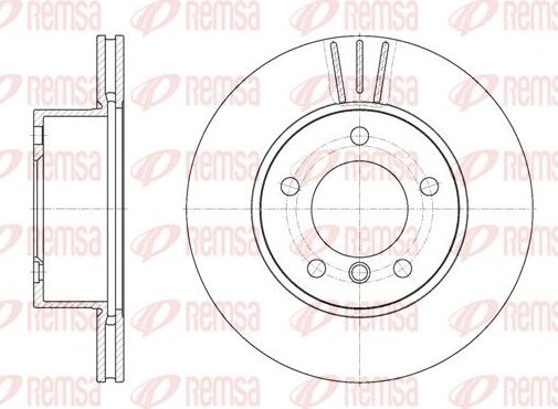 Тормозной диск Remsa передний для BMW 1 I (E82/E88) 2007-2013. Артикул 6651.10