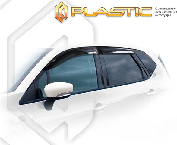 Дефлекторы СА Пластик для окон (Classic полупрозрачный) Renault Kaptur 2016-2026. Артикул 2010030312163