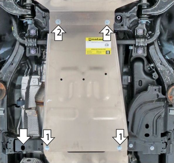 Защита алюминиевая Мотодор для КПП Toyota Land Cruiser Prado 250 2024-2026. Артикул 32535