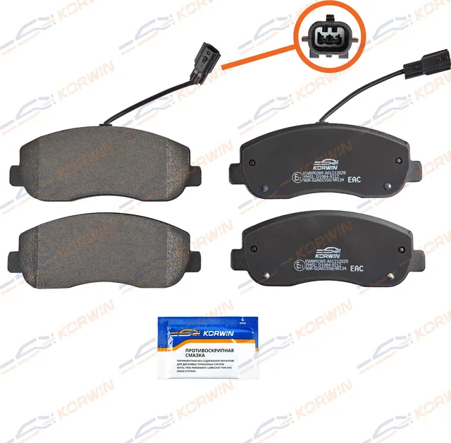 Колодки тормозные перед. Opel Movano B 10-/Renault Master III 10-/Nissan (Korwin). Артикул KWBP0389