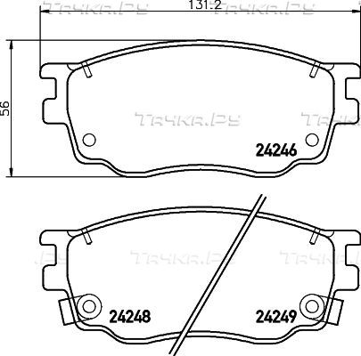 Тормозные колодки Mintex передние для FAW Besturn B70 2012-2014. Артикул MDB2690