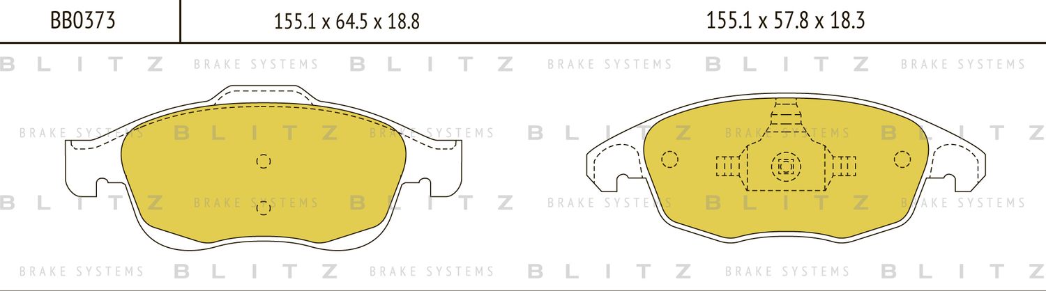 Колодки тормозные дисковые передние Citroen C4 2007 (Blitz). Артикул BB0373