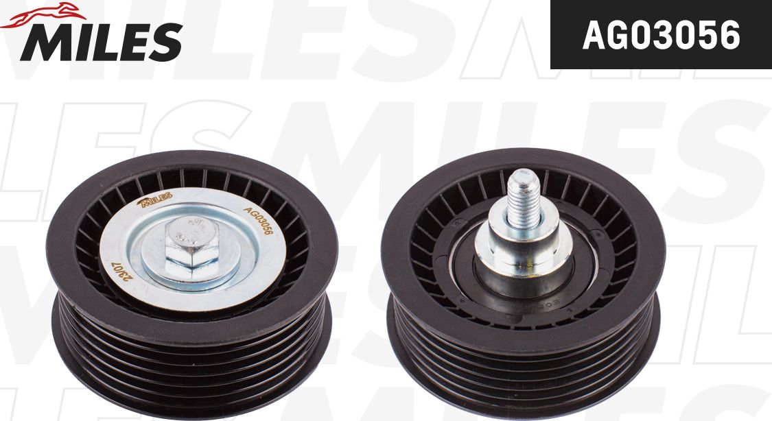 Направляющий (ведущий) ролик приводного поликлинового ремня Miles. Артикул AG03056