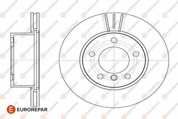 Тормозной диск Eurorepar передний для BMW 1 I (E81/E82/E87/E88) 2004-2011. Артикул 1642760580
