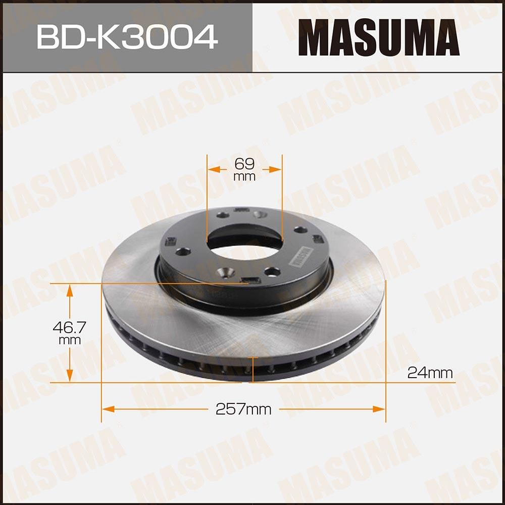 Тормозной диск Masuma. Артикул BD-K3004