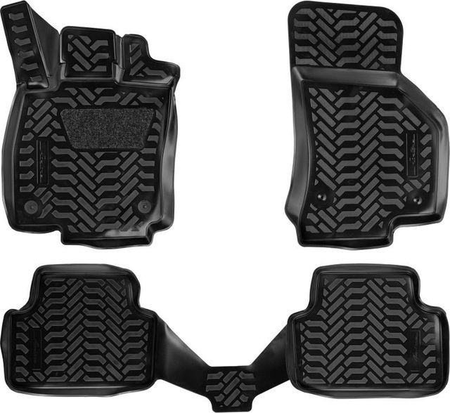 Коврики Airline 3D с высоким бортиком для салона Skoda Octavia A7 2013-2020. Артикул ACM-PS-60