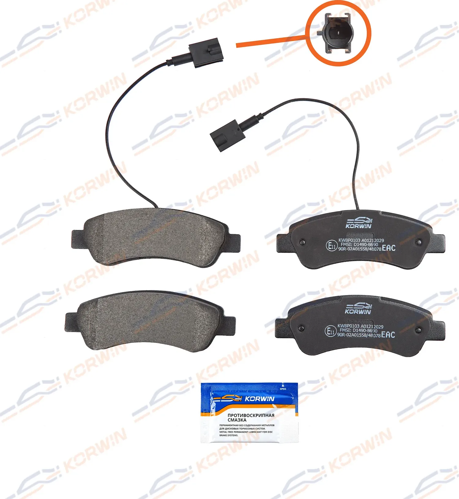 Колодки тормозные зад. Peugeot Boxer/Jumper/Fiat Ducato (250) 06- с дат. износа (Korwin). Артикул KWBP0103