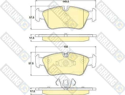 Тормозные колодки Girling. Артикул 6116252
