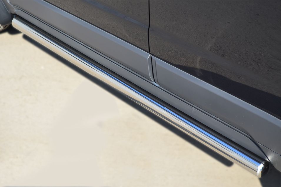 Защита порогов RusStal труба d63 (вариант 3) для Opel Antara 2012-2026. Артикул OAT-0013683