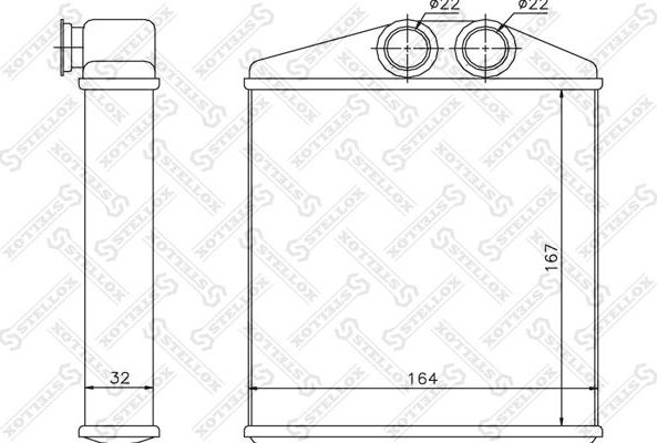 Радиатор отопителя (печки) Stellox. Артикул 10-35121-SX