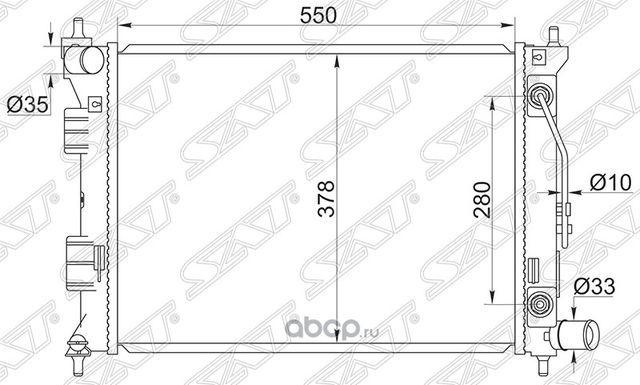 Радиатор HYUNDAI ELANTRAAVANTE 11-I30 12-KIA CE (SAT). Артикул HY00011