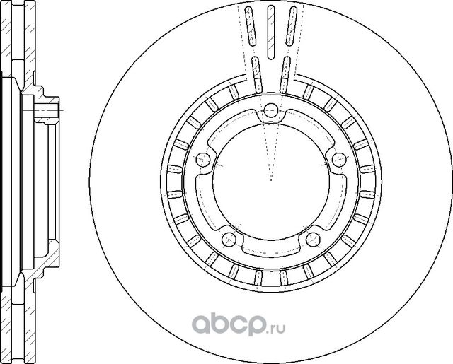 Диск тормозной вентилируемый (G-Brake). Артикул GR02973