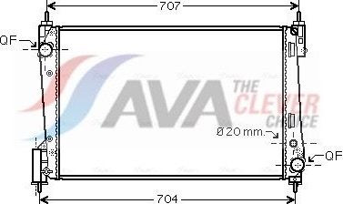 Радиатор охлаждения двигателя AVA ** CLEVER FIT ** для Opel Corsa D 2006-2014. Артикул OLA2423