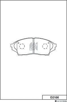 Тормозные колодки MK Kashiyama. Артикул D2186