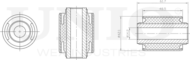 Сайлентблок поворотного кулака (Unio). Артикул RMP-20320