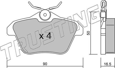 Тормозные колодки Trusting. Артикул 115.0