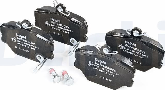 Тормозные колодки Delphi (Low-Metallic) передние для Smart Roadster W452 2003-2005. Артикул LP1465