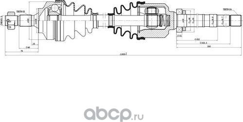 Приводной вал (Zikmar). Артикул Z88028R
