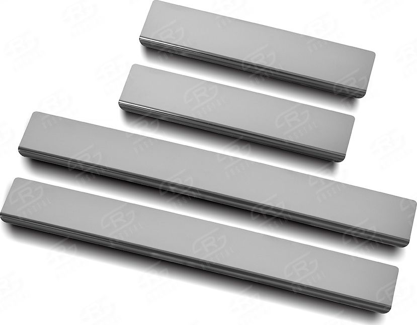 Накладки RusStal на пороги (лист нерж. зеркальный) для Lada Xray I Exlusive 2017-2026. Артикул LDXRYE17-01